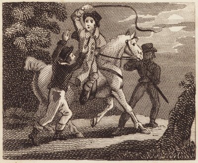 Viajantes atacados por ladrões (gravura) de English School