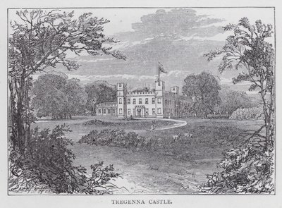 Castelo de Tregenna (gravura) de English School