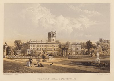 Trentham Hall, Staffordshire (água-tinta) de English School