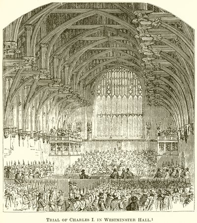 Julgamento de Charles I em Westminster Hall de English School