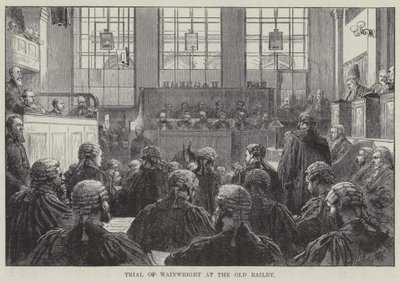 Prova de Wainwright no Old Bailey (gravura) de English School