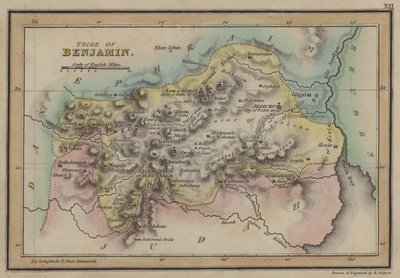 Tribe of Benjamin (gravura a cores) de English School