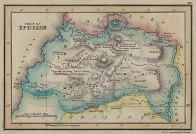 Tribe of Ephraim (gravura colorida) de English School
