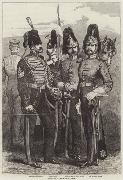 Tropas para a Guerra, Cavalaria (gravura) de English School