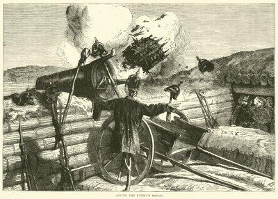 Experimentando o alcance dos inimigos, outubro de 1870 de English School