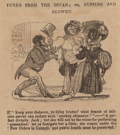 Turcos do divã; ou, Puffing e Blowen; desenho animado de English School