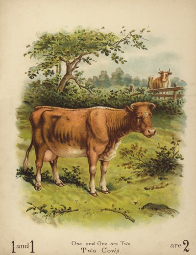 Duas vacas (cromolitho) de English School