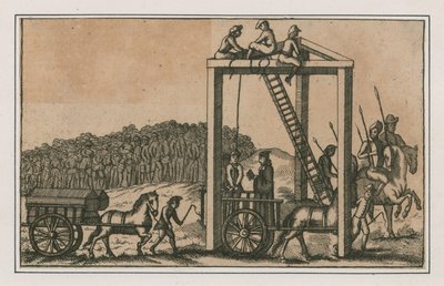 Árvore de Tyburn, cerca de 1680 (gravura) de English School