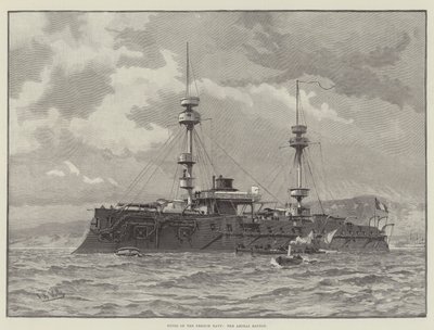 Tipos da Marinha Francesa, o Amiral Baudin (gravura) de English School