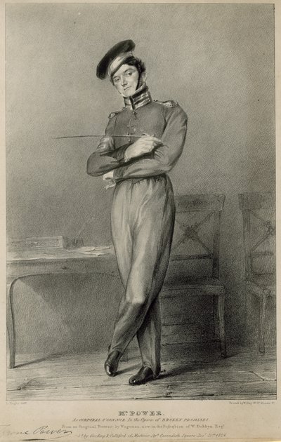 Tyrone Power, ator, como Corporal OConnor na ópera de Promessas Quebradas de English School