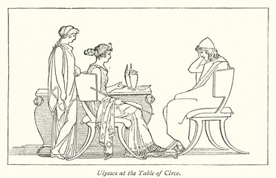 Ulisses na Mesa de Circe (litho) de English School