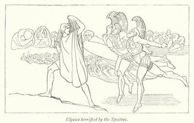 Ulisses aterrorizado com os Espectros (litho) de English School