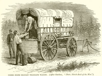 Waggon de telégrafo militar dos Estados Unidos de English School