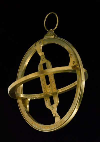 Relógio de sol do anel equinocial universal, c.1800 (latão) de English School