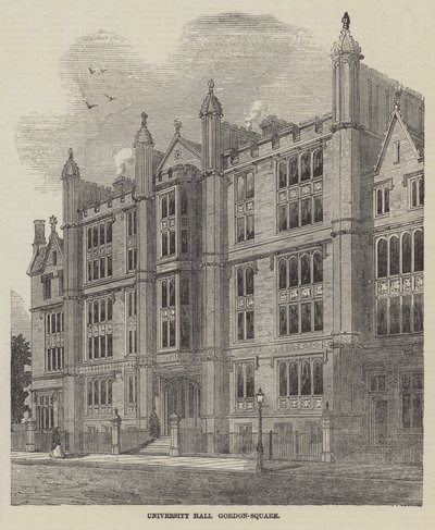 Salão da Universidade, Gordon-Square (gravura) de English School