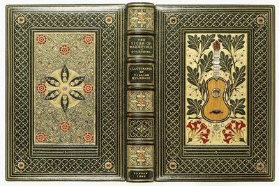 Capas superiores e inferiores, com violão e desenhos florais, 1843 de English School