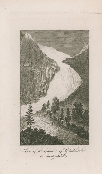 Vista das geleiras de Grindelwald de English School