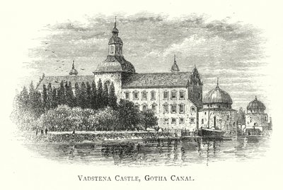 Castelo de Vadstena, Canal de Gotha (gravura) de English School