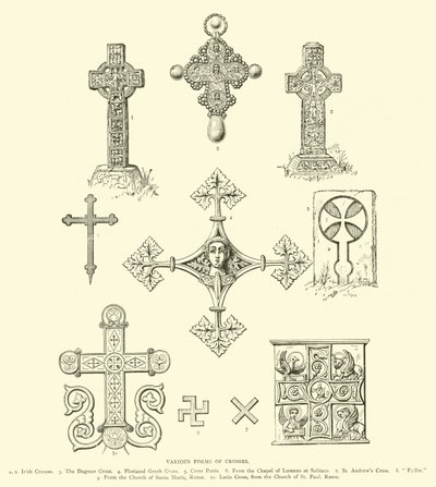 Várias formas de cruzes de English School
