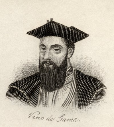 Vasco da Gama, do &39;Crabb&39;s Historical Dictionary&39;, publicado em 1825 de English School