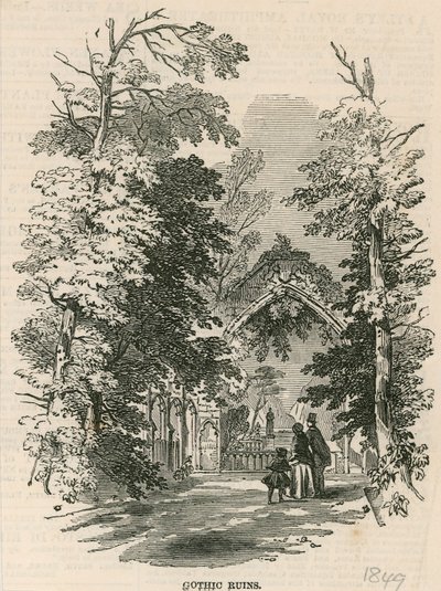 Vauxhall Gardens, Londres: As ruínas góticas de English School