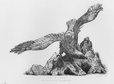 Victoria And Albert Museum: Águia, ferro, de Migochin Muneharu (gravura) de English School