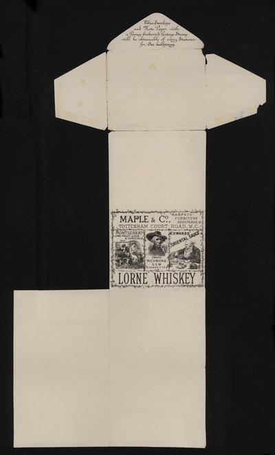 Papel de carta meio-penny vitoriano (litho) de English School