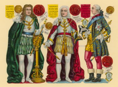 Sucata vitoriana: rei George I, rei George II, rei George III de English School