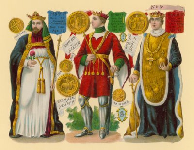 Sucata vitoriana: rei Henrique IV, rei Henrique V, rei Henrique VI de English School