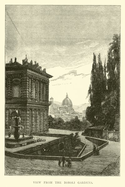 Vista dos Jardins de Boboli de English School