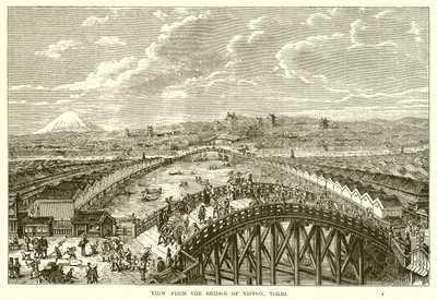 Vista da ponte de Nippon, Tóquio de English School