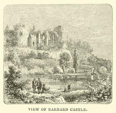 Vista, de, Barnard, castelo de English School