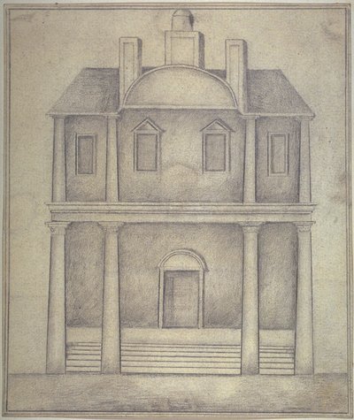 Vista do teatro Blackfriars. c.1650 de English School