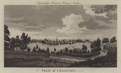 Vista de Chertsey, Surrey (gravura) de English School
