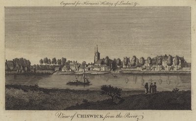 Vista do Chiswick do rio (gravura) de English School