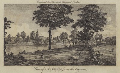 Vista de Clapham do Comum (gravura) de English School