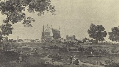 Vista do Eton College, c 1747 (gravura) de English School