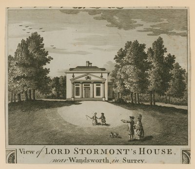 Vista, de, senhor, stormonts, casa, perto, Wandsworth, em, surrey de English School