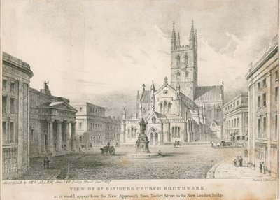 Vista, st salvadores, igreja, southwark de English School
