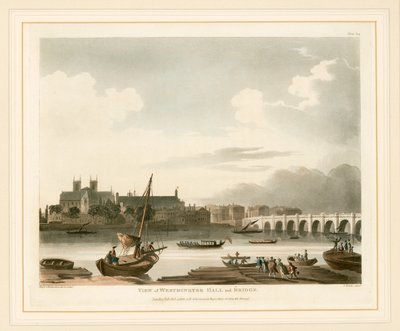 Vista, de, westminster, corredor, e, ponte de English School