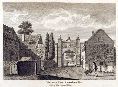Vista do portão de Wincheap, 1784 de English School