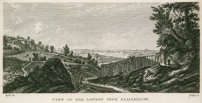 Vista da velha Londres de Blackheath de English School
