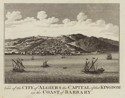 Vista da cidade de Argel, a capital desse reino na costa da Barbária de English School