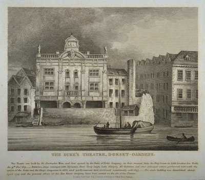 Vista, dukes, teatro, dorset, jardins, rio, thames, 1814 de English School