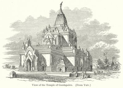 Vista do Templo de Gaudapalen (gravura) de English School