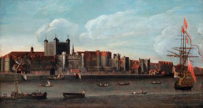 Vista da Torre, c.1700 (óleo sobre painel) de English School