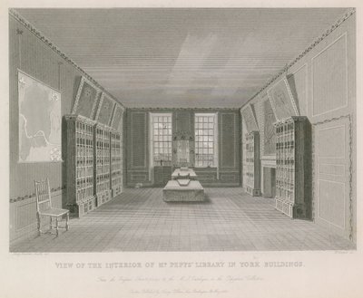 Vista, de, a, interior, de, sr., Pepys, biblioteca, em, york, predios de English School
