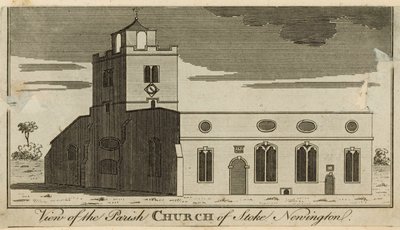 Vista da igreja paroquial de Stoke Newington de English School