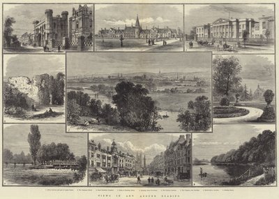 Vistas dentro e ao redor Leitura (gravura) de English School