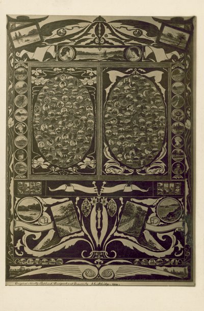 Vinhetas de pessoas e cenas rurais (litografia) de English School